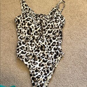 Bleu Rod Beattie Leopard Print One Piece Swimsuit